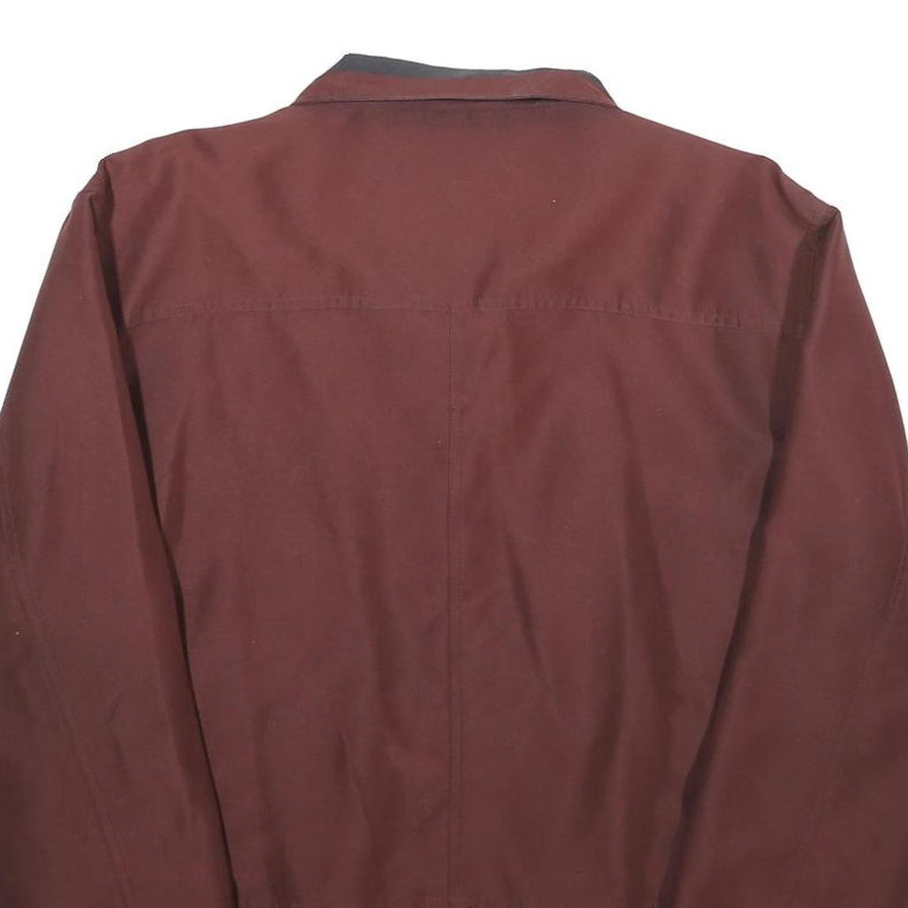 KING CLUB Mens Maroon Jacket S Polyester Plain Zip Closure Casual Wear