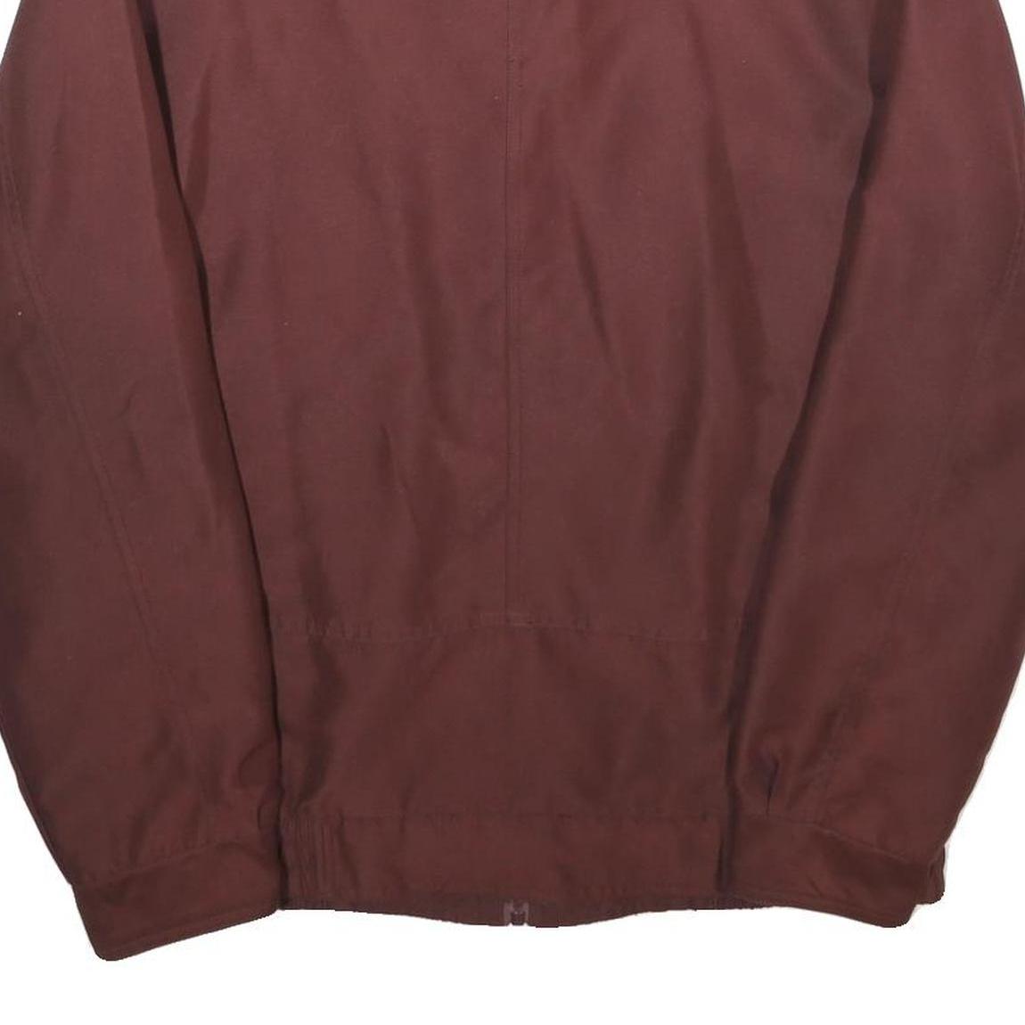 KING CLUB Mens Maroon Jacket S Polyester Plain Zip Closure Casual Wear