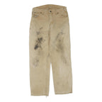 DICKIES Mens Regular Fit Beige Cotton Blend Trousers W34 L30 Workwear Durable