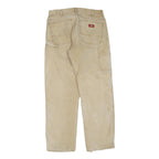 DICKIES Mens Regular Fit Beige Cotton Blend Trousers W34 L30 Workwear Durable