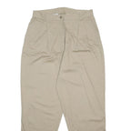 WOOLRICH Womens Cotton Relaxed Beige Trousers W31 L30 Casual Zip Closure