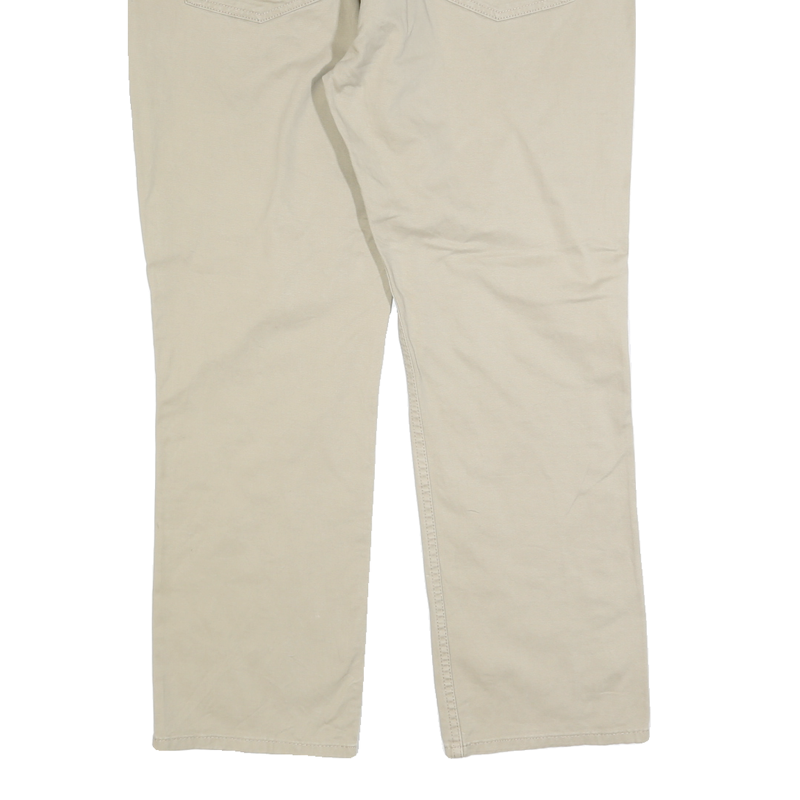 LEVI'S Mens Cotton Blend Beige Regular Straight Trousers W38 L30 Classic Zip