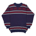 DALE OF NORWAY Womens Blue & Red Patterned Jumper Crew Neck Chunky Knit M Wool