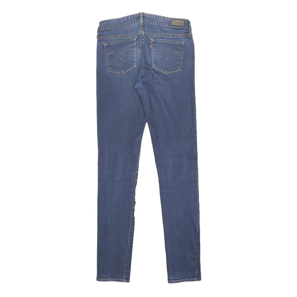 LEVI'S Womens Slim Blue Denim Jeans W28 L34 Classic Zip Cotton Blend