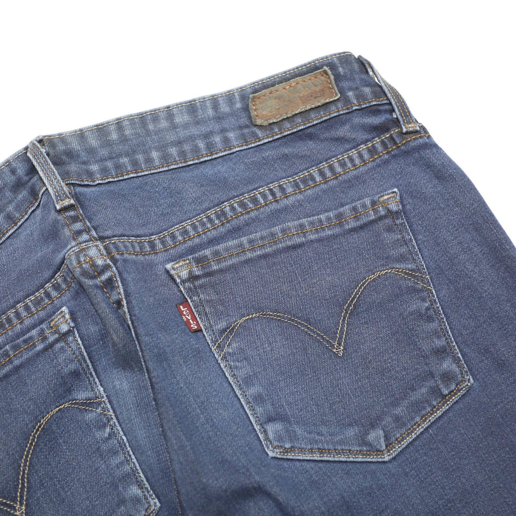 LEVI'S Womens Slim Blue Denim Jeans W28 L34 Classic Zip Cotton Blend