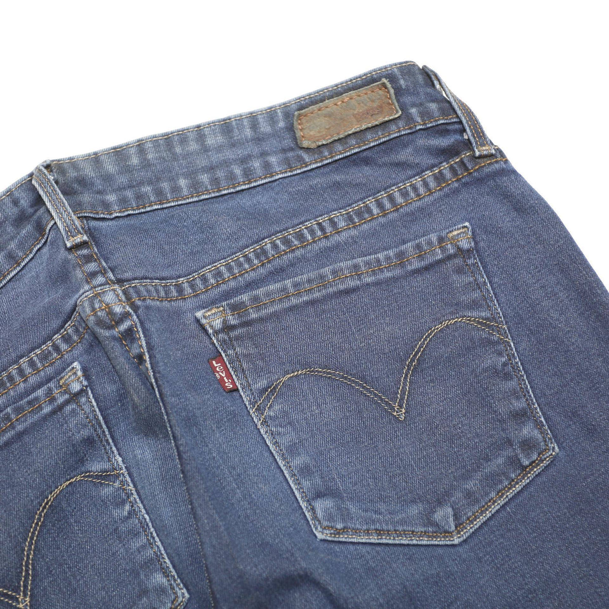 LEVI'S Womens Slim Blue Denim Jeans W28 L34 Classic Zip Cotton Blend