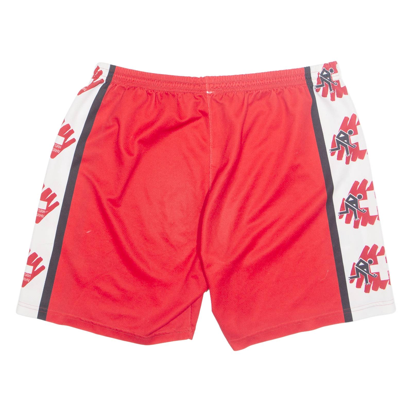 SAVAGE Mens Sports Shorts Red Relaxed XL W32