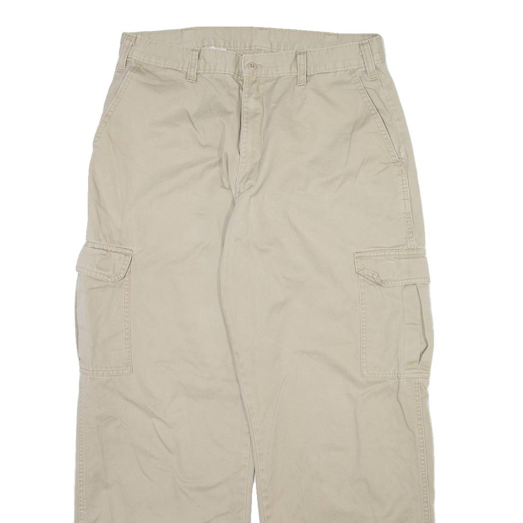 DICKIES Cargo Mens Trousers Beige Relaxed Straight W34 L30