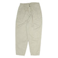 Beige Womens Cotton Regular Fit Straight Leg Trousers W28 L26 Casual Zip Closure