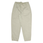 Beige Womens Cotton Regular Fit Straight Leg Trousers W28 L26 Casual Zip Closure