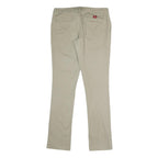 DICKIES Womens Cotton Blend Beige Regular Fit Straight Trousers W32 L32 Workwear