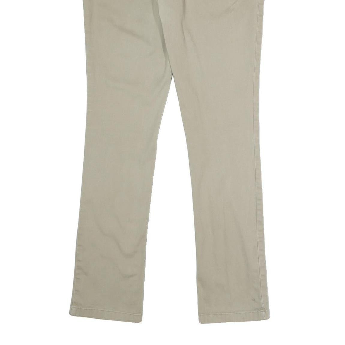 DICKIES Womens Cotton Blend Beige Regular Fit Straight Trousers W32 L32 Workwear