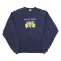 LA RED FORD Womens Navy Blue Notre Dame Mom Crew Neck 2XL Cotton Blend