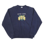LA RED FORD Womens Navy Blue Notre Dame Mom Crew Neck 2XL Cotton Blend