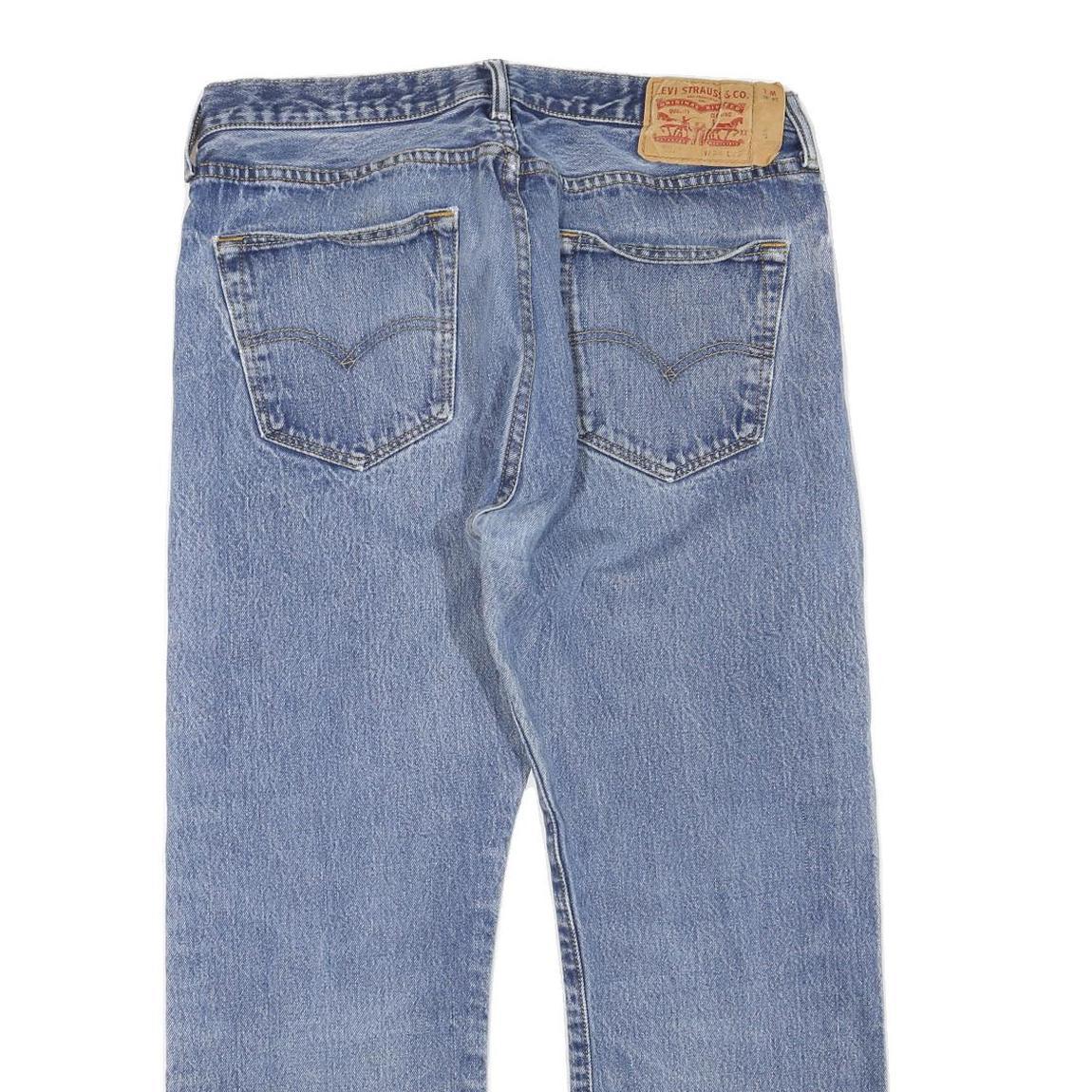 LEVI'S 501 Mens Jeans Blue Regular Straight Denim Light W36 L26 Classic Fit