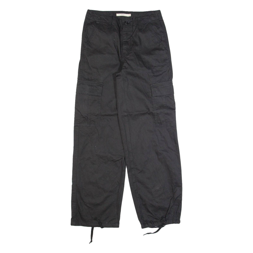 LEVI'S 95 Baggy Womens Trousers Black Relaxed Straight W24 L30