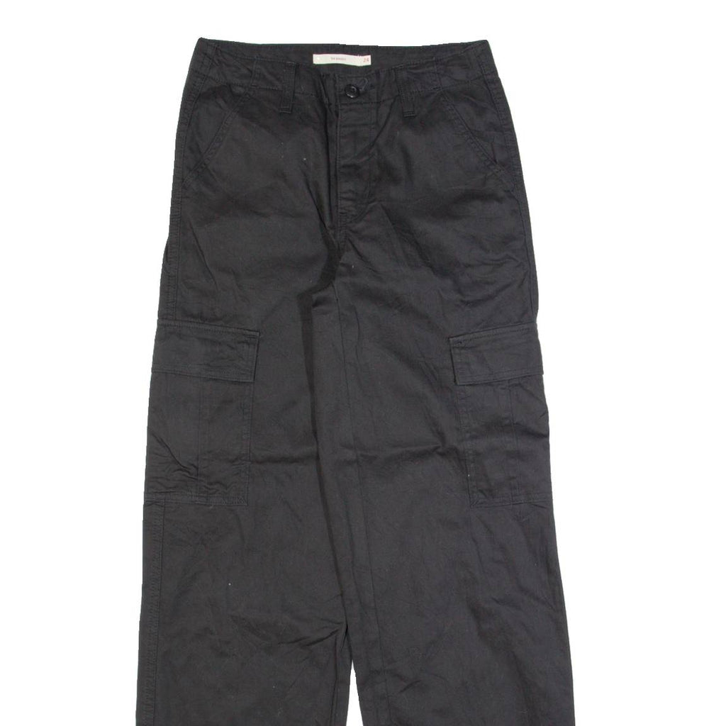 LEVI'S 95 Baggy Womens Trousers Black Relaxed Straight W24 L30