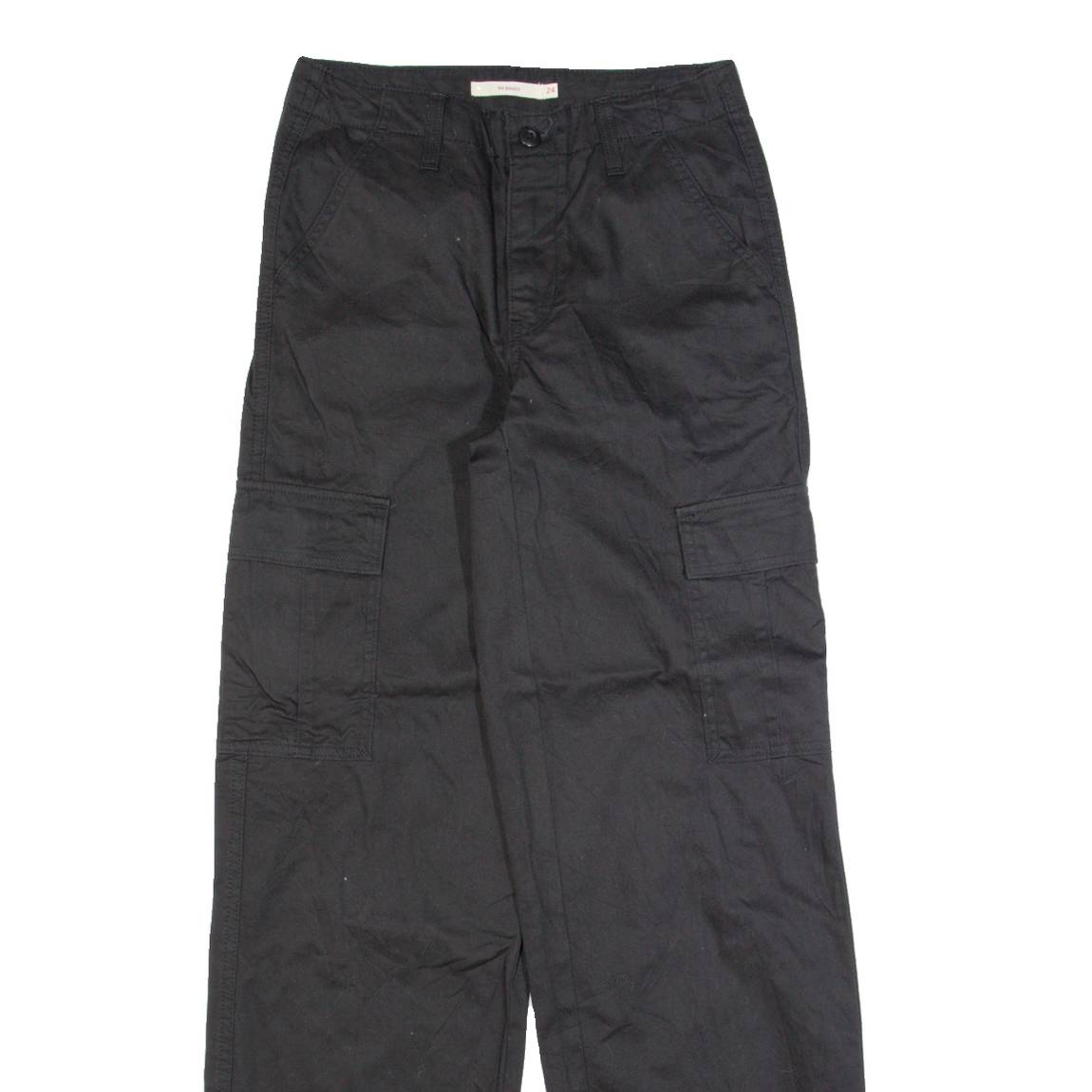 LEVI'S 95 Baggy Womens Trousers Black Relaxed Straight W24 L30