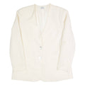 EXCLUSIVE CITY Womens Blazer Jacket Beige Silk M