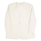 EXCLUSIVE CITY Womens Blazer Jacket Beige Silk M