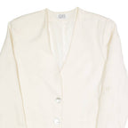 EXCLUSIVE CITY Womens Blazer Jacket Beige Silk M