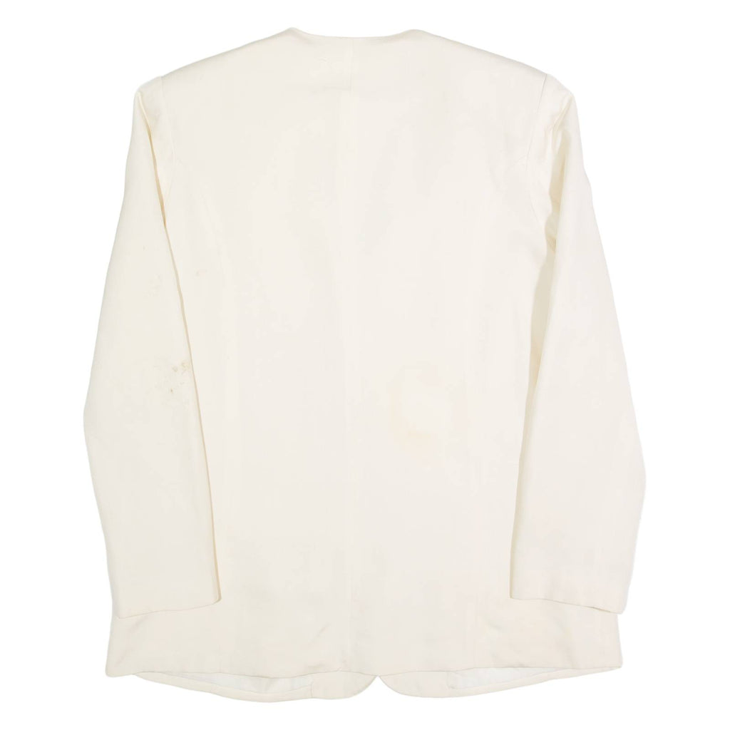 EXCLUSIVE CITY Womens Blazer Jacket Beige Silk M