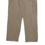 DICKIES Mens Regular Fit Beige Work Trousers W34 L30 Cotton Blend Zip