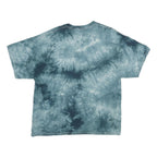 DELTA Mens Blue Tie Dye Tiger Graphic T-Shirt L Short Sleeve Crew Neck Cotton
