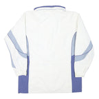 COLUMBIA Womens White & Light Blue Outdoor Jacket M Polyester Plain Zip Casual