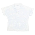 GIOVELLI Womens Printed Blouse Blue Collared Crazy Pattern M
