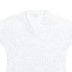 GIOVELLI Womens Printed Blouse Blue Collared Crazy Pattern M