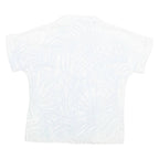 GIOVELLI Womens Printed Blouse Blue Collared Crazy Pattern M
