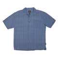 FUBU Mens Blue Checked Shirt 2XL Cotton Casual Summer Button Shirt