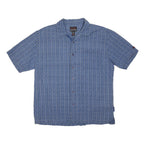 FUBU Mens Blue Checked Shirt 2XL Cotton Casual Summer Button Shirt