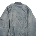 BARESI AIR FORCE Mens Blue & Yellow Reversible Bomber Jacket XL Nylon Plain Zip