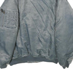 BARESI AIR FORCE Mens Blue & Yellow Reversible Bomber Jacket XL Nylon Plain Zip