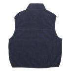 TOMMY HILFIGER Mens Navy Blue Fleece Gilet L Polyester Zip Pocketed Casual