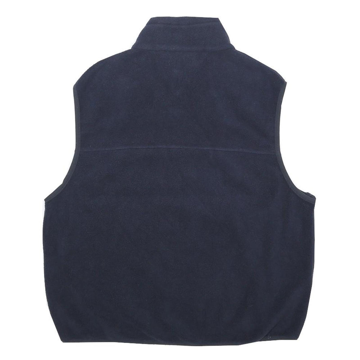 TOMMY HILFIGER Mens Navy Blue Fleece Gilet L Polyester Zip Pocketed Casual