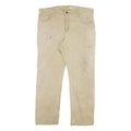 CARHARTT Mens Cotton Blend Beige Relaxed Fit Straight Leg Trousers W36 L30