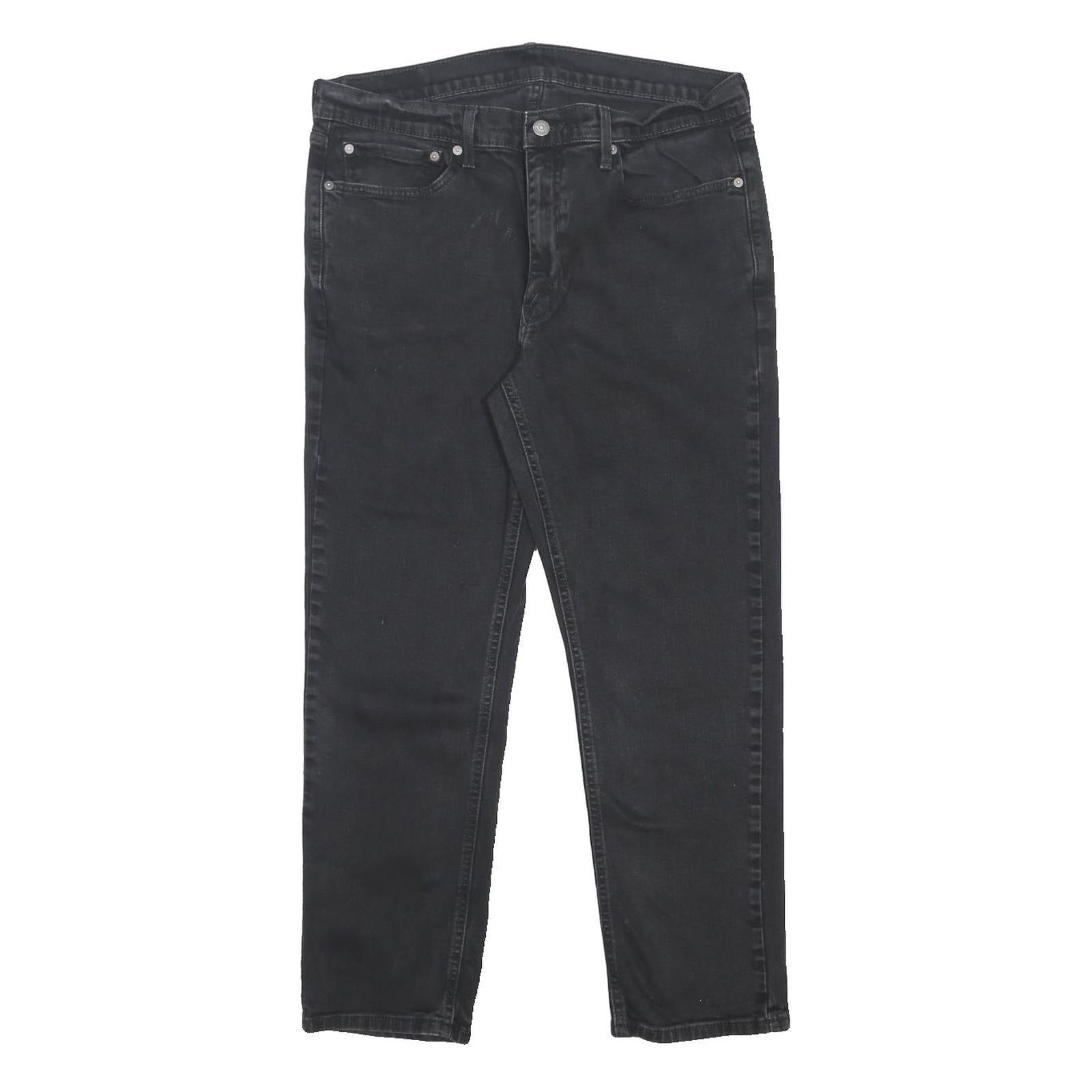 LEVI'S 541 Mens Jeans Black Slim Skinny Denim W36 L30 Stretch Cotton Blend Zip