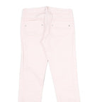 DIESEL Womens Cotton Blend Pink Regular Straight Trousers W27 L29 Stylish Zip