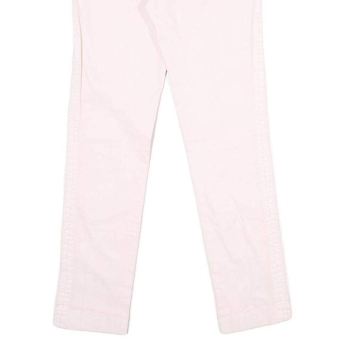 DIESEL Womens Cotton Blend Pink Regular Straight Trousers W27 L29 Stylish Zip