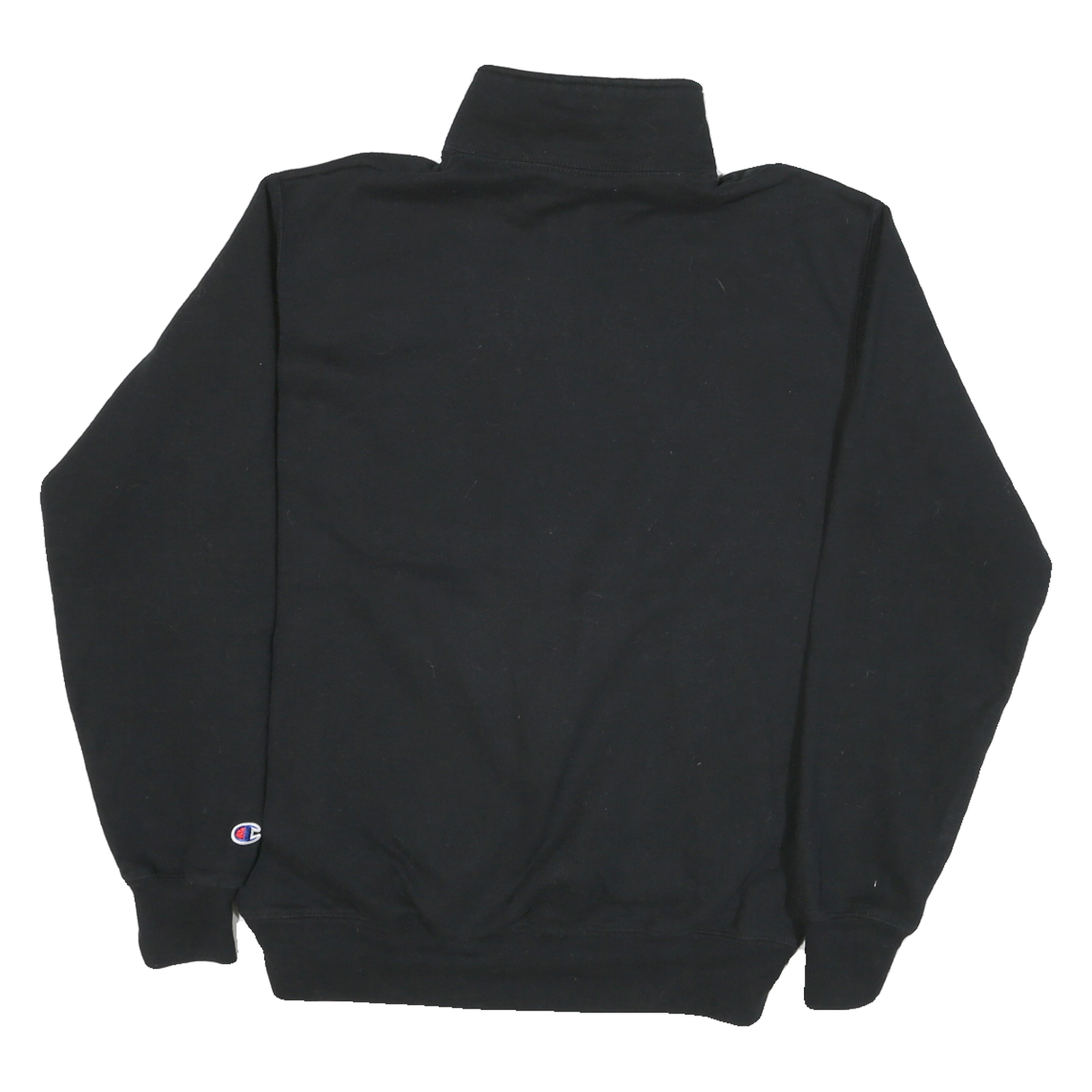CHAMPION Mens Black Illinois Tech Half Zip M Sweatshirt Cotton Blend Pullover