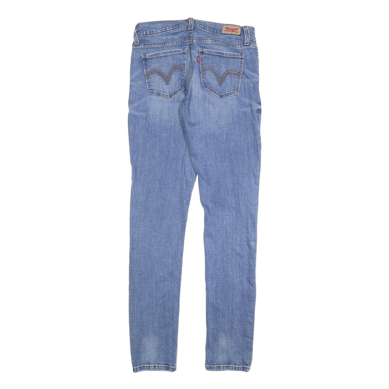 LEVI'S 524 Womens Slim Skinny Denim Medium Blue W27 L32 Stretch Cotton Blend Zip