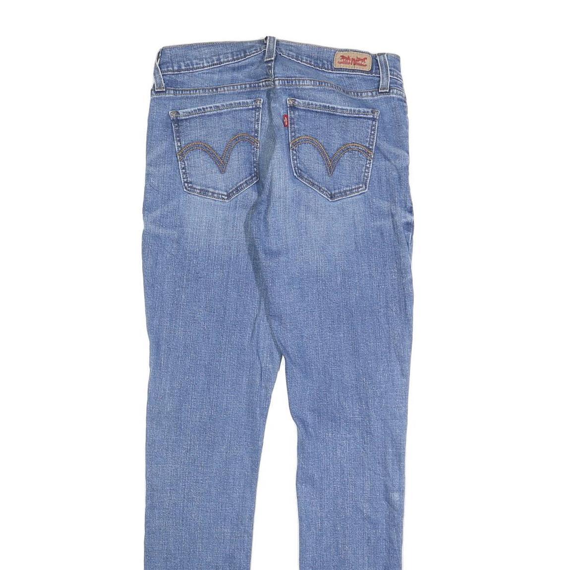 LEVI'S 524 Womens Slim Skinny Denim Medium Blue W27 L32 Stretch Cotton Blend Zip