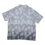 BATIK BAY Mens Blue Pattern Shirt 2XL Cotton Blend Tropical Pineapple Print