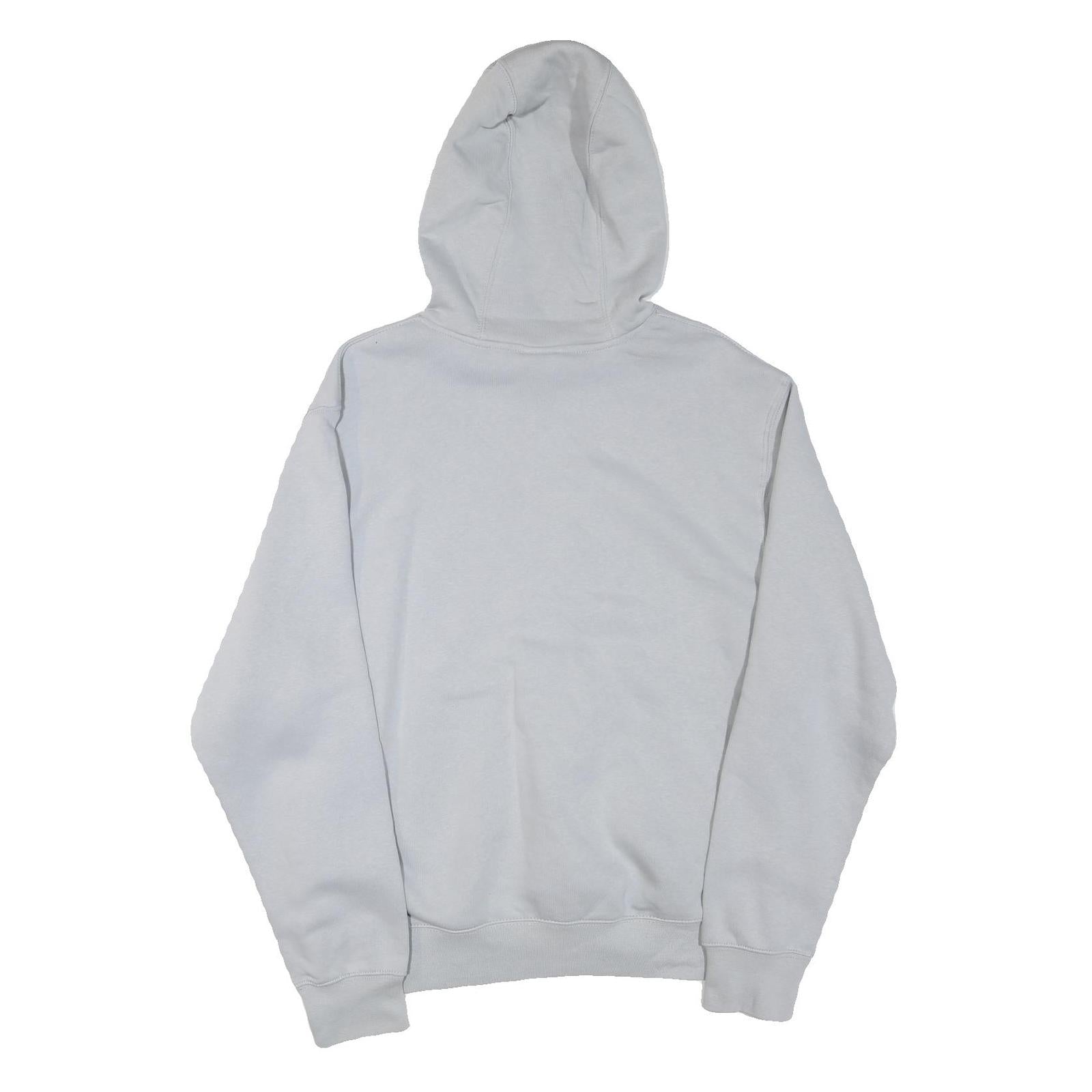 NIKE Mens White Pullover Hoodie M Cotton Blend Jersey Sports Logo 72 Print