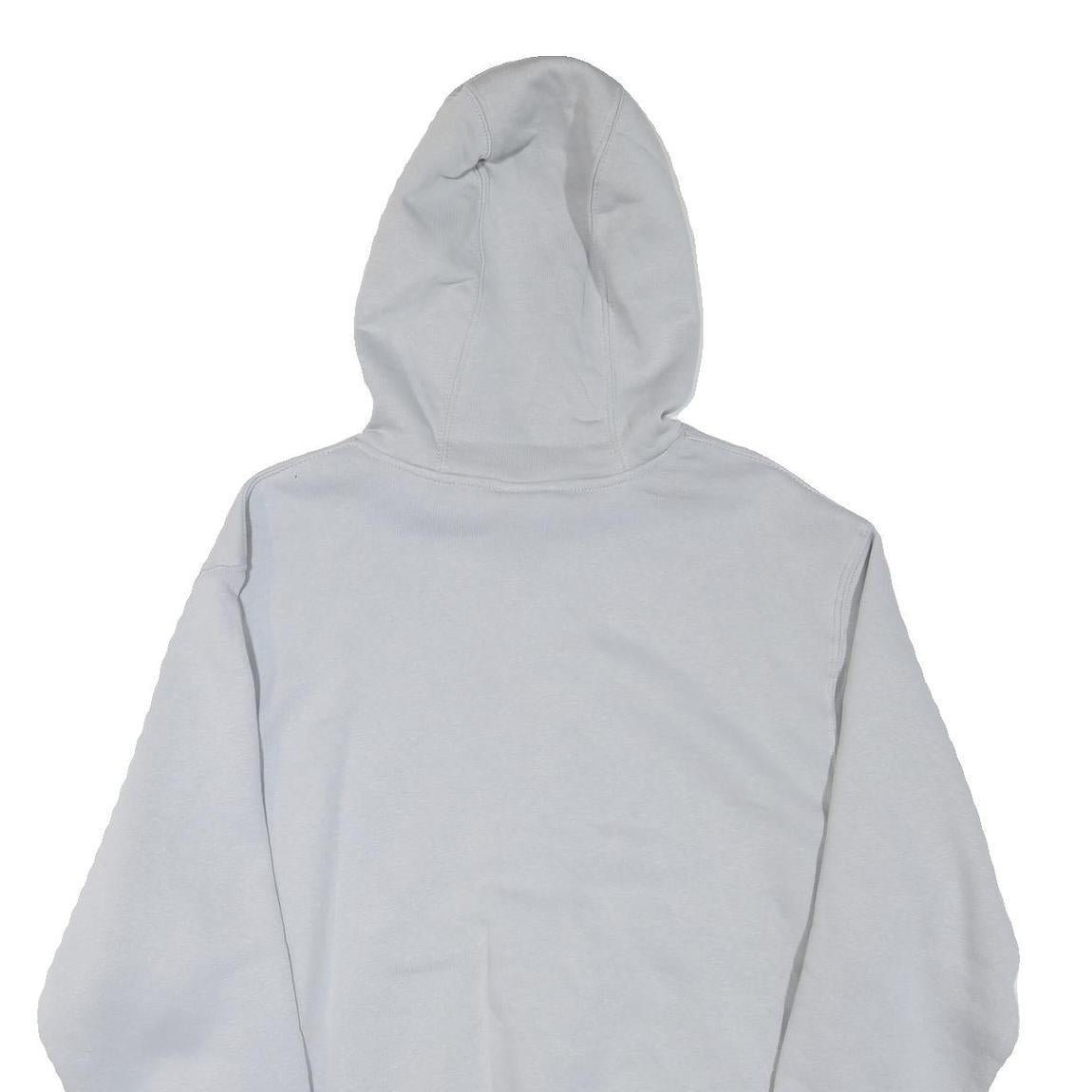 NIKE Mens White Pullover Hoodie M Cotton Blend Jersey Sports Logo 72 Print