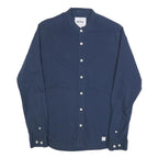 DIESEL Mens Blue Cotton Blend Grandad Collar Shirt M Classic Button Down