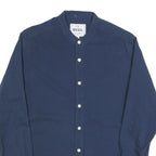 DIESEL Mens Blue Cotton Blend Grandad Collar Shirt M Classic Button Down